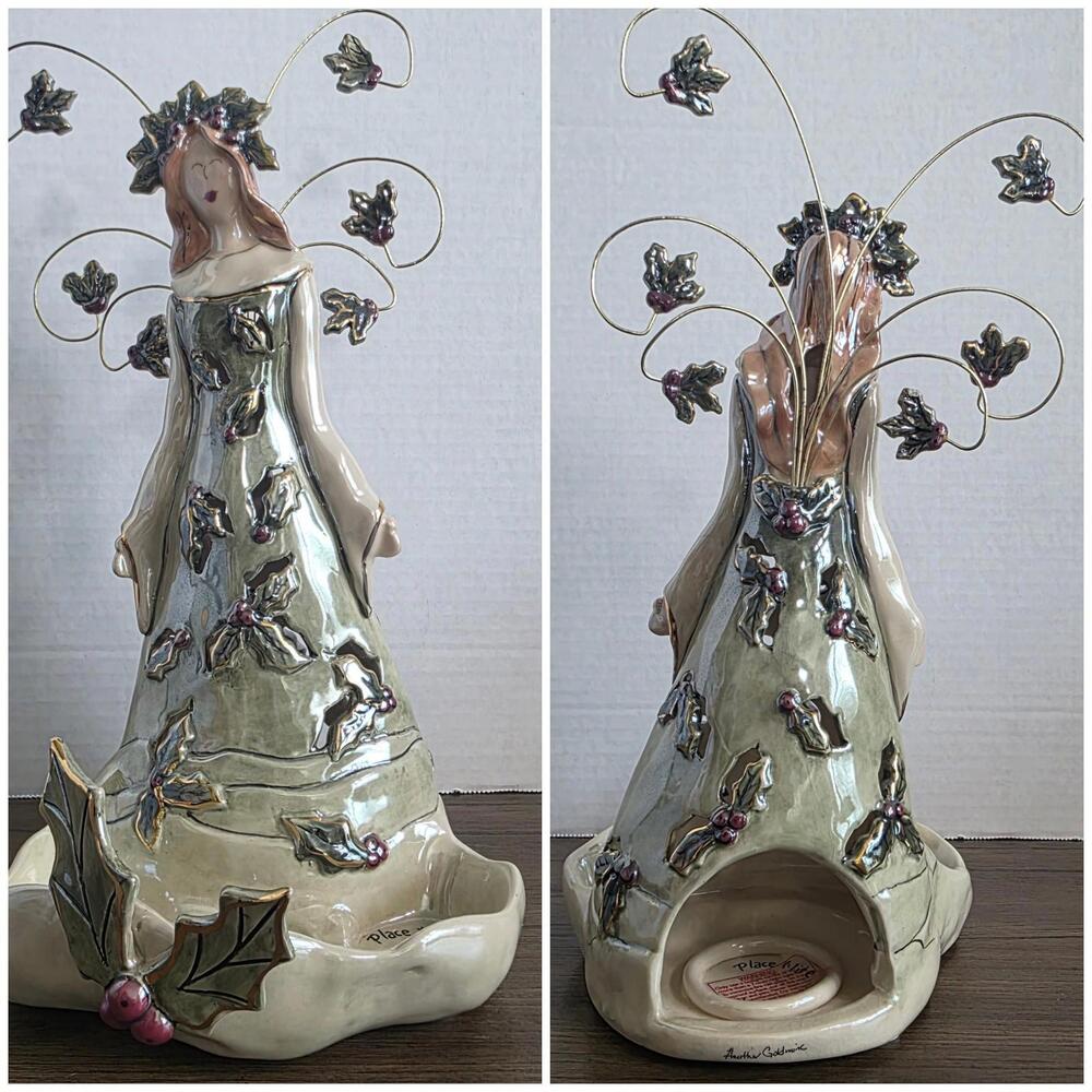 Blue Sky Clayworks Christmas Angel/Chapel Wood Figurine by Heather Goldminc 05